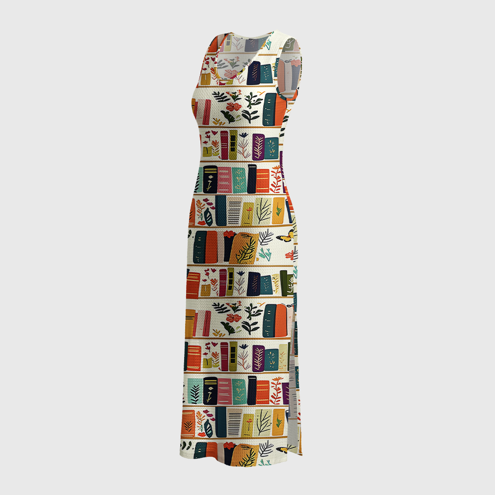Pagewings Bookshelf Crochet Maxi Dress