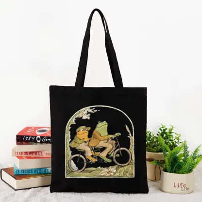 Pagewings Frog And Toad Book Vintage Lovers Gift Tote Bag