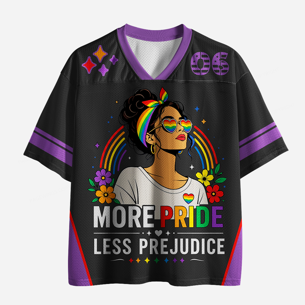 Pagewings More Pride Less Prejudice Unisex Mesh Jersey
