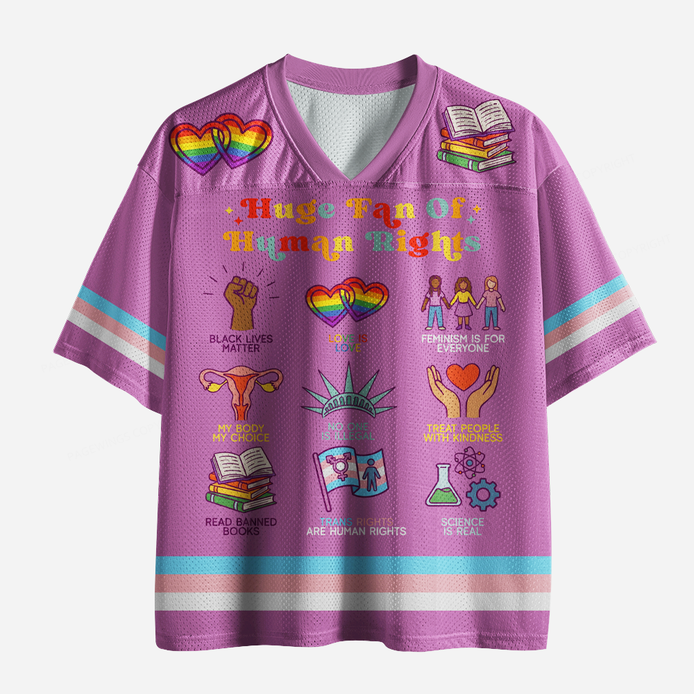 Pagewings Human Rights Unisex Mesh Jersey