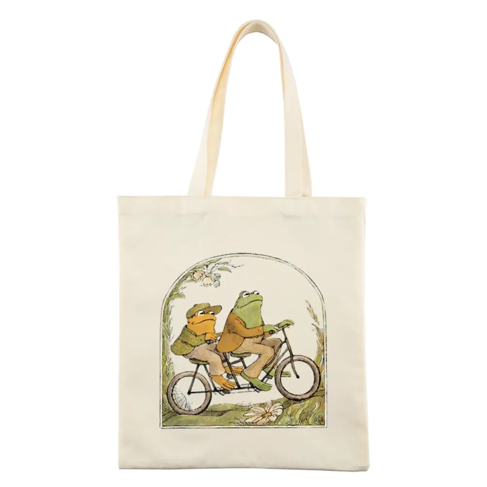 Pagewings Frog And Toad Book Vintage Lovers Gift Tote Bag