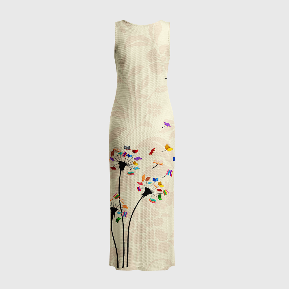 Pagewings Cozy Reading Crochet Maxi Dress