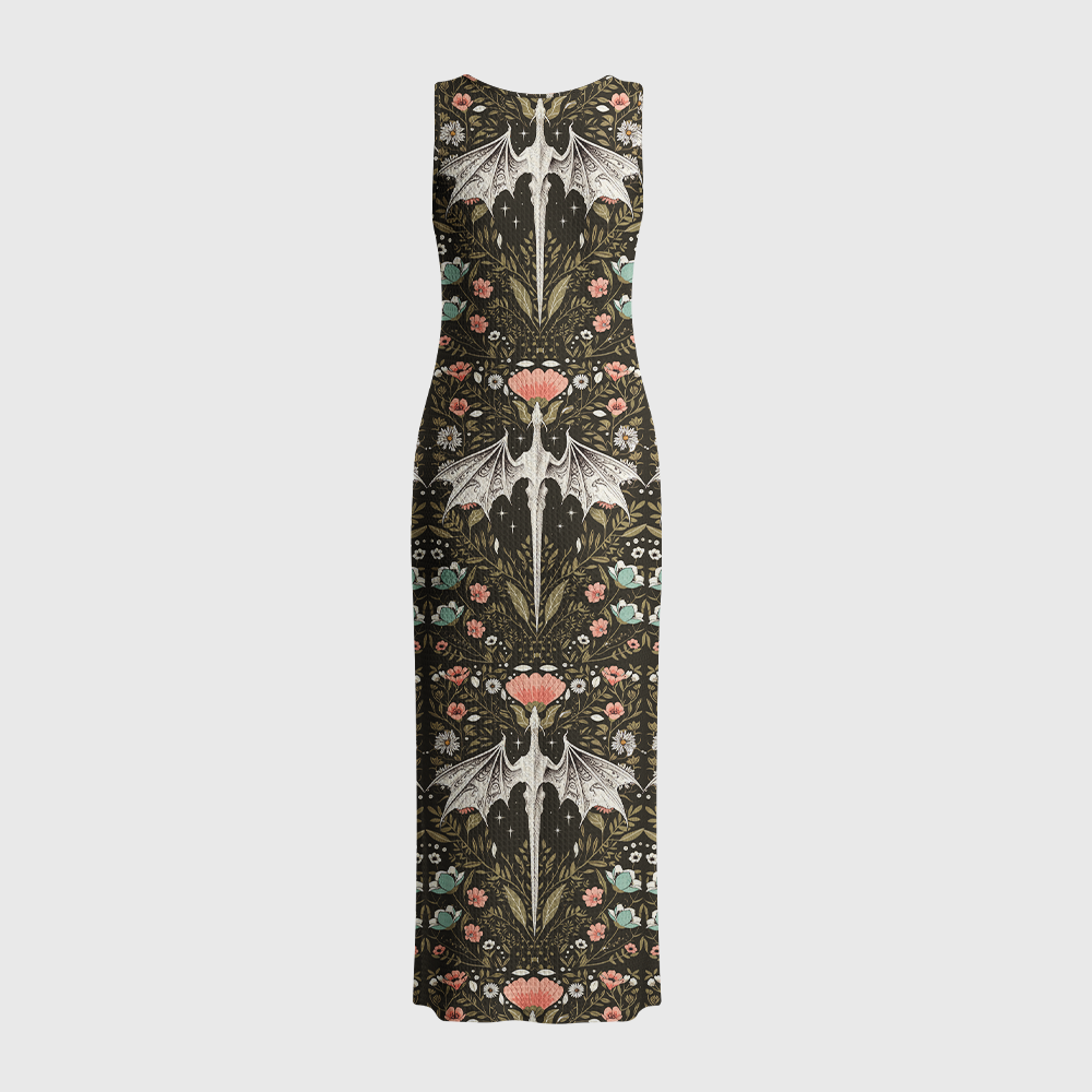 Pagewings Fantasy Book Lover Crochet Maxi Dress