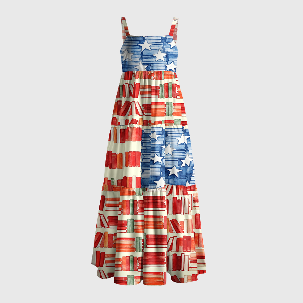 Pagewings Patriotic Nerd Maxi Dress