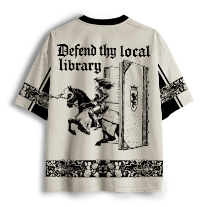 Pagewings Defend Thy Local Library Unisex Mesh Jersey