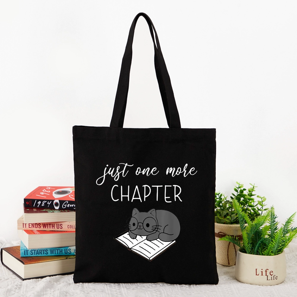 Pagewings Book Worm Reading Cat Gift Tote Bag