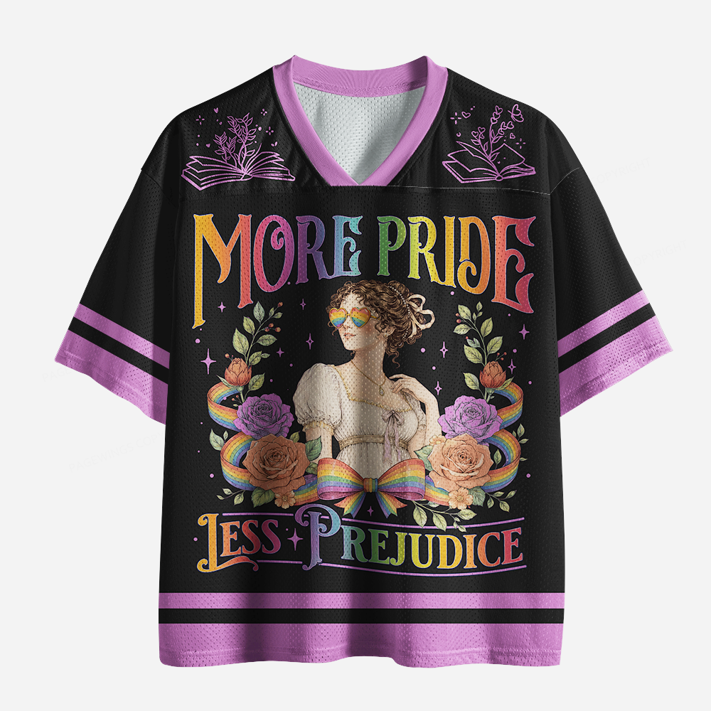 Pagewings More Pride Less Prejudice Unisex Mesh Jersey