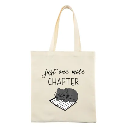 Pagewings Book Worm Reading Cat Gift Tote Bag