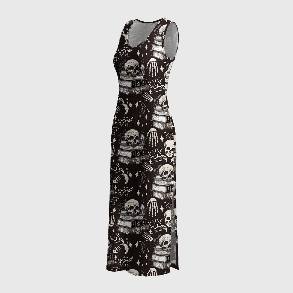 Pagewings Skeleton Book Crochet Maxi Dress