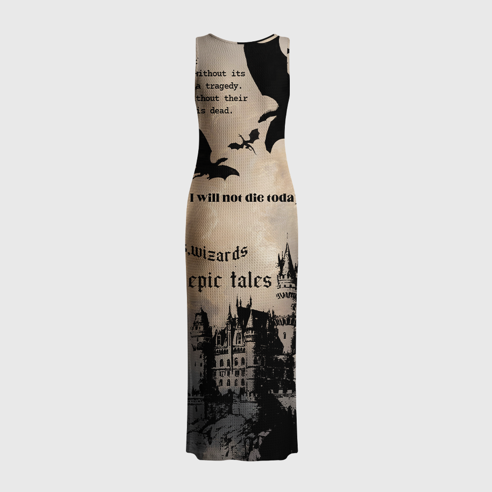 Pagewings I Will Not Die Today Crochet Maxi Dress