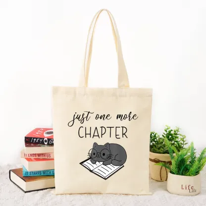 Pagewings Book Worm Reading Cat Gift Tote Bag