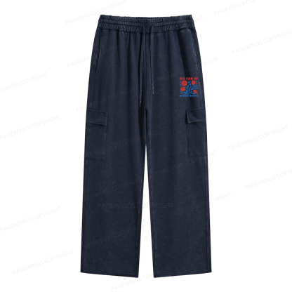 Pagewings Big Fan Of Human Rights Unisex Washed Cargo Sweatpants