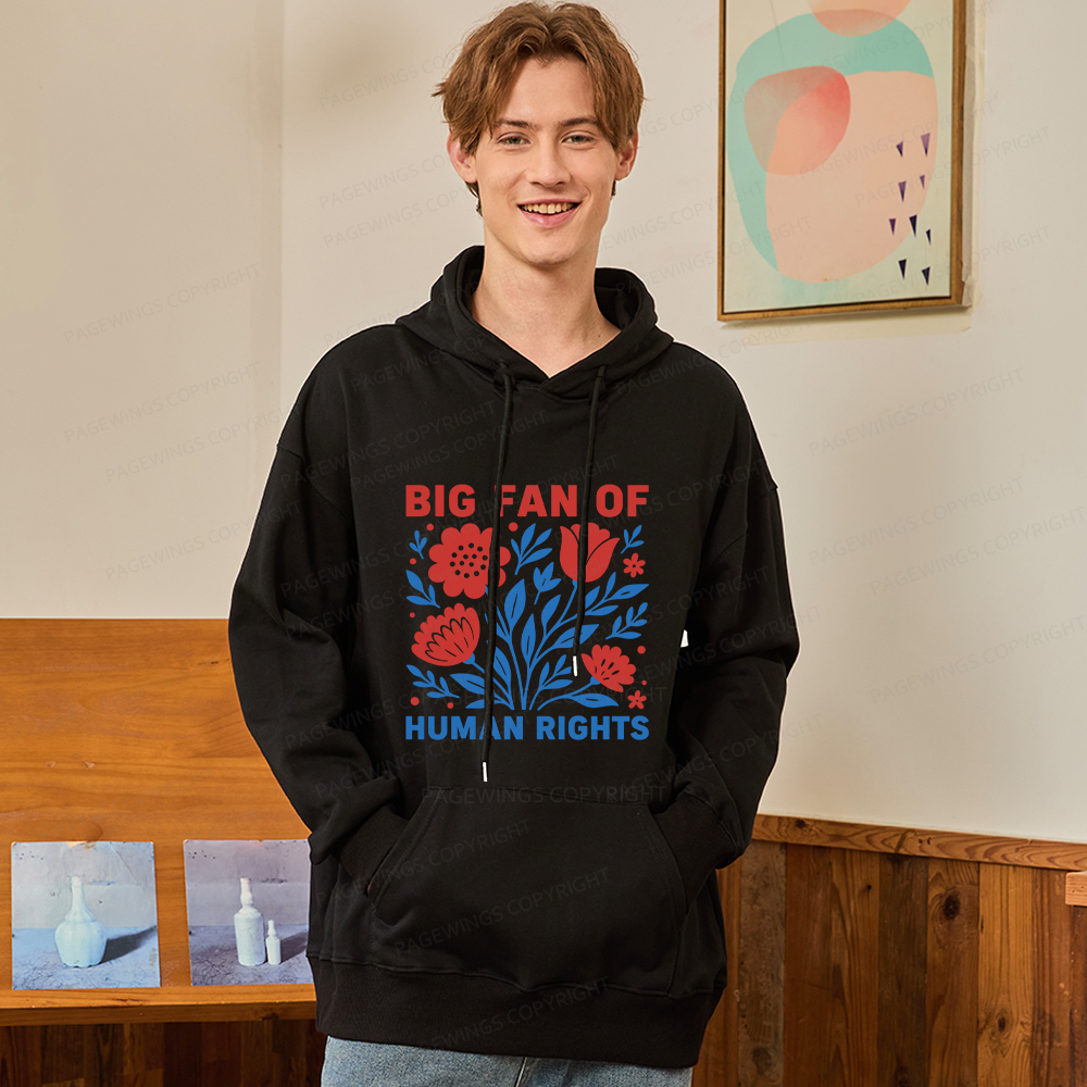 Pagewings Big Fan Of Human Rights Unisex Classic Hoodie