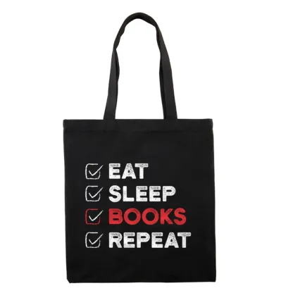 Pagewings Eat Sleep Books Repeat Lovers Gift Tote Bag
