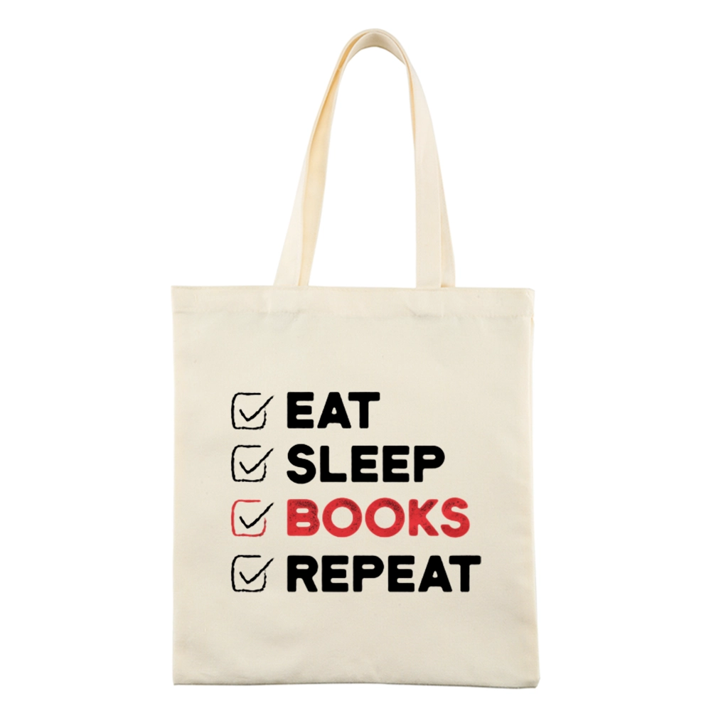 Pagewings Eat Sleep Books Repeat Lovers Gift Tote Bag