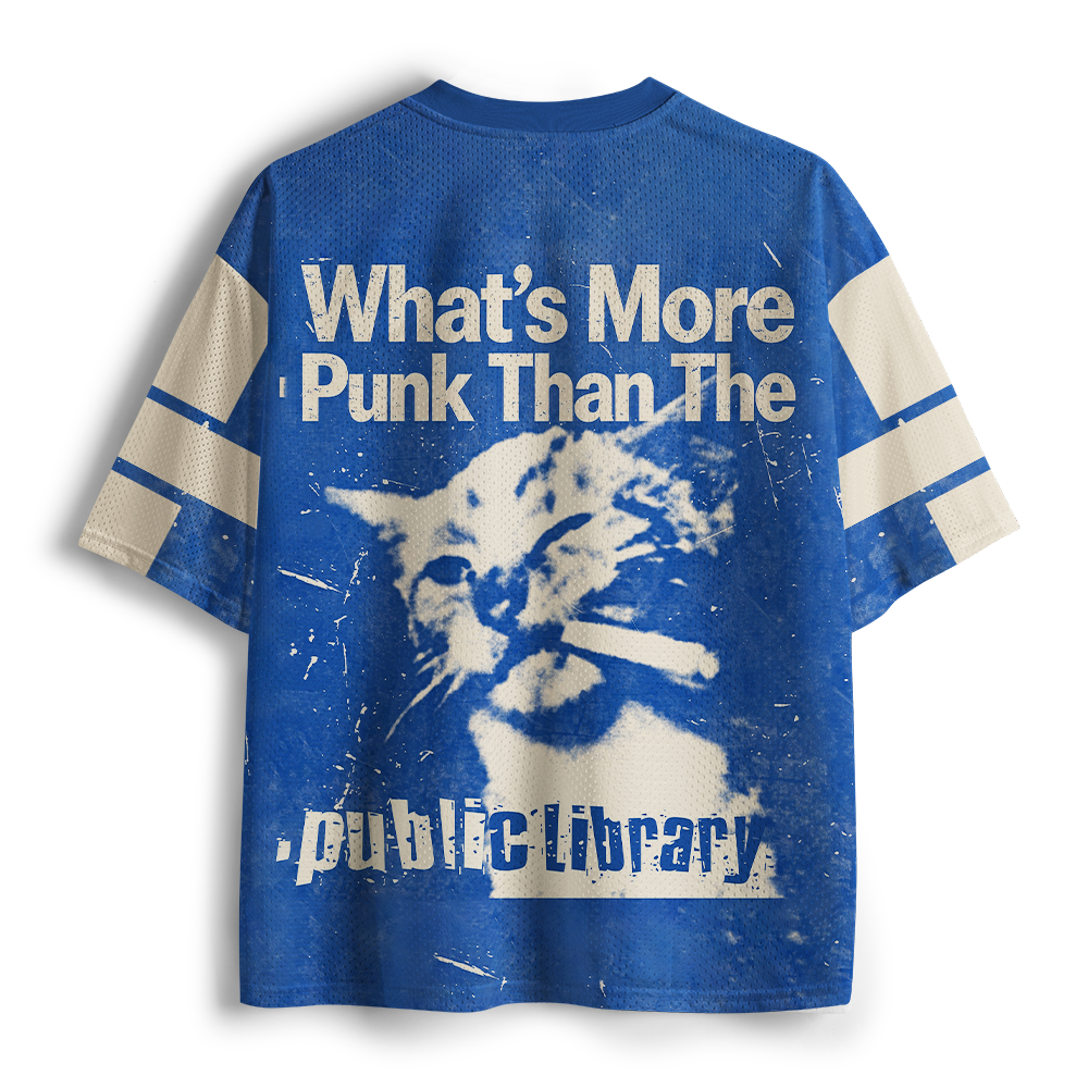 Pagewings What’s More Punk Than The  Public Library Unisex Mesh Jersey