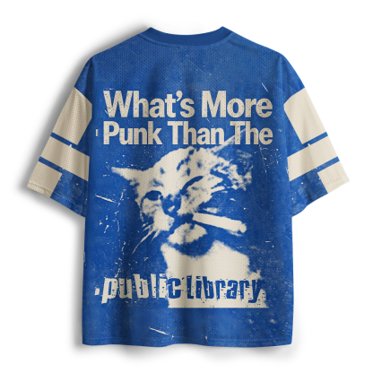 Pagewings What’s More Punk Than The  Public Library Unisex Mesh Jersey