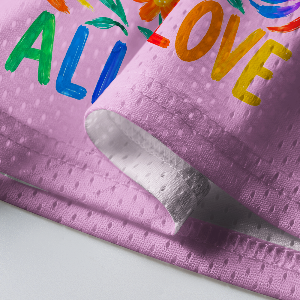Pagewings Love For All And All For Love Unisex Mesh Jersey