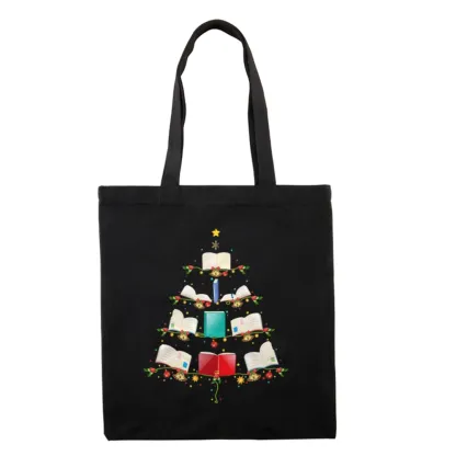 Pagewings Book Christmas Tree Lovers Gift Tote Bag