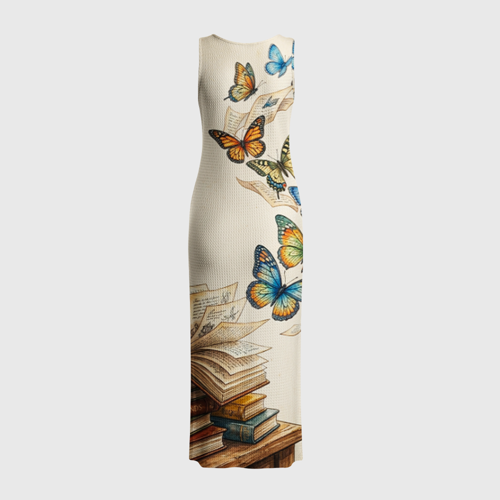 Pagewings Butterflies of Bookish Dreams Crochet Maxi Dress