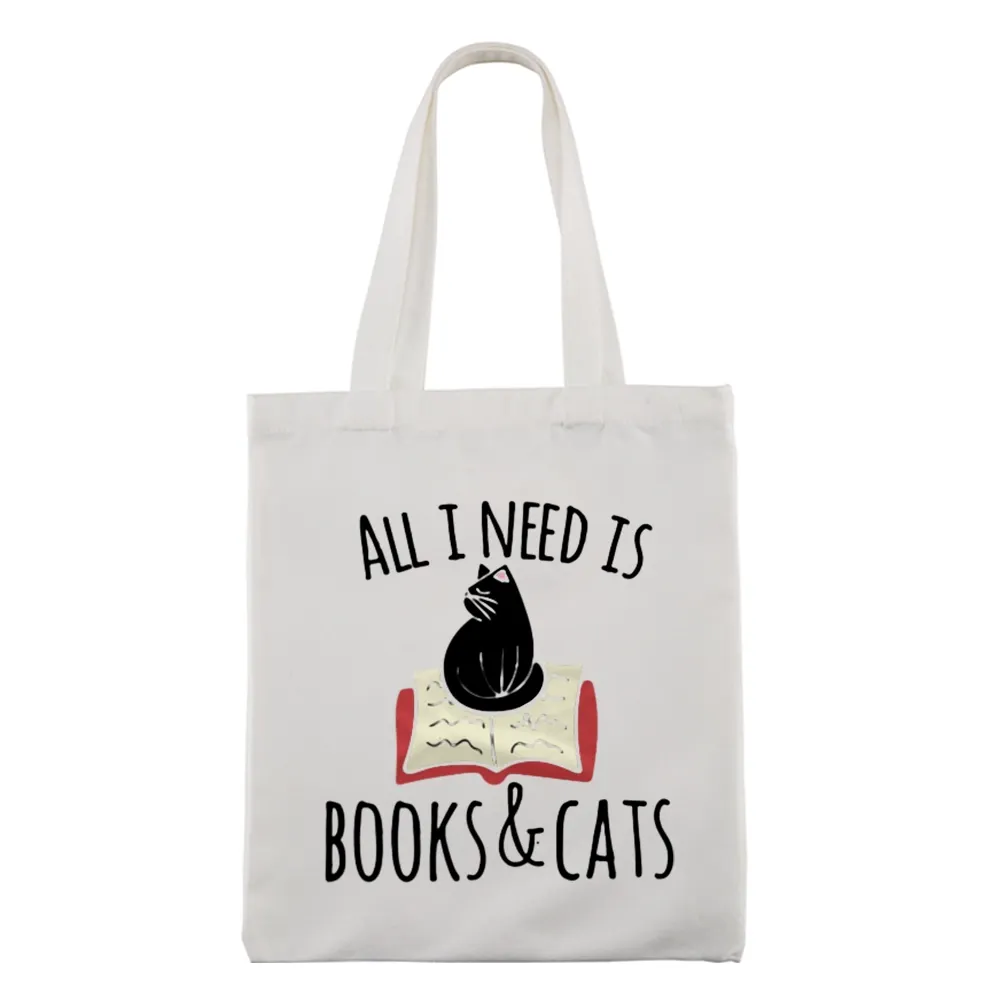 Pagewings All I Need Is Book & Cat Lovers Gift Tote Bag