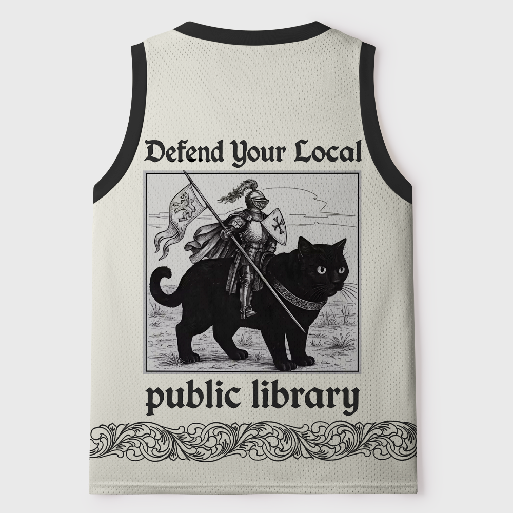 Pagewings Defend The Public Library Unisex Mesh Tank Top