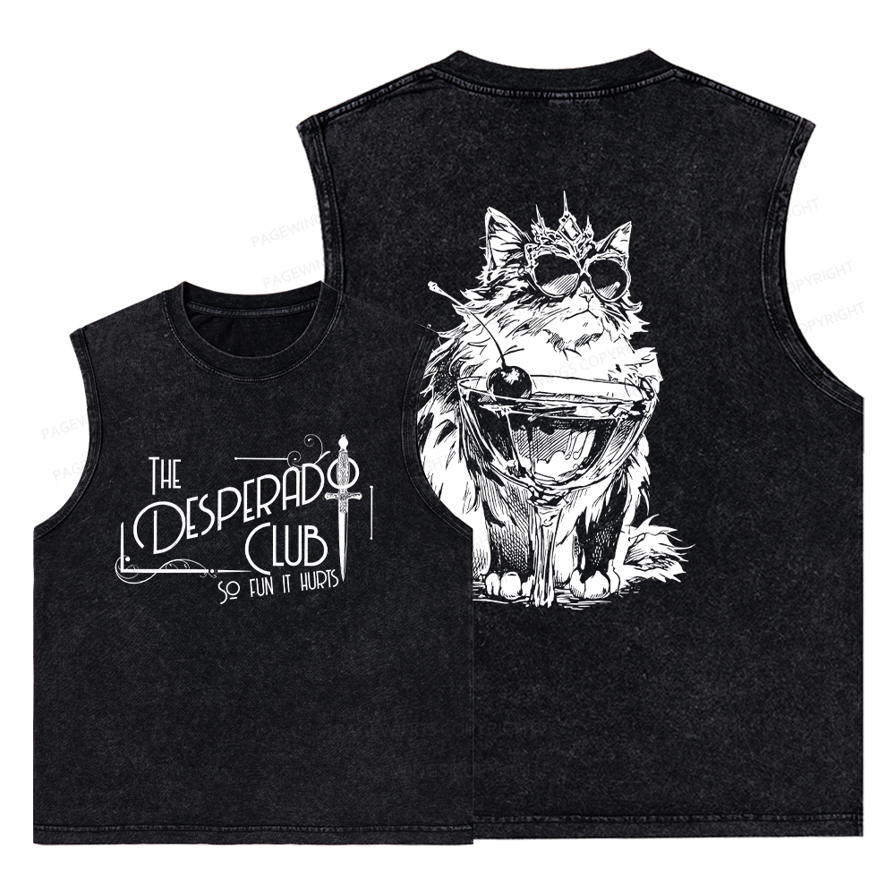 Pagewings The Desperado Club Unisex Washed Tank Top