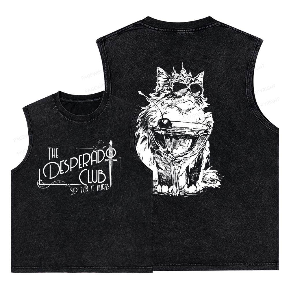 Pagewings The Desperado Club Unisex Washed Tank Top