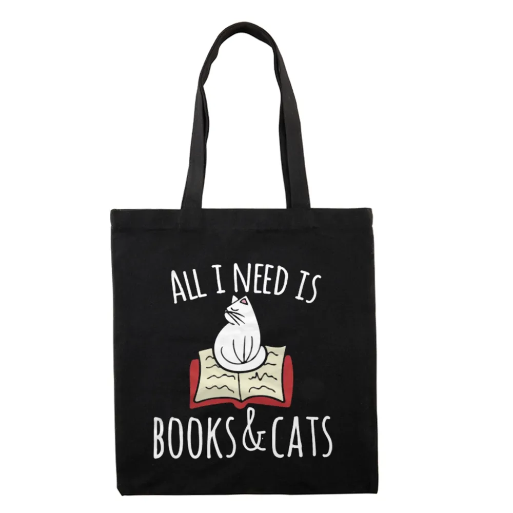 Pagewings All I Need Is Book & Cat Lovers Gift Tote Bag