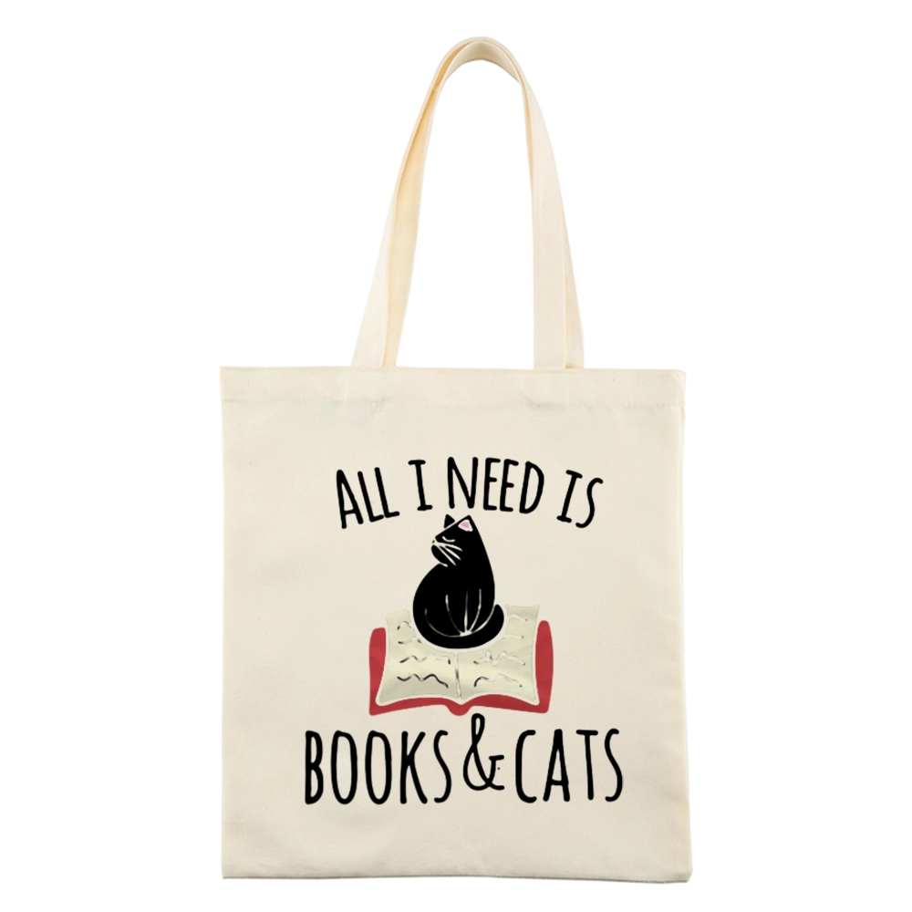 Pagewings All I Need Is Book & Cat Lovers Gift Tote Bag