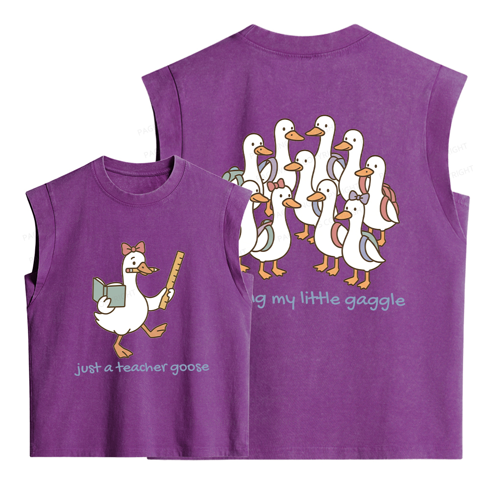 Pagewings Leading My Little Gaggle Women's Washed Tank Top