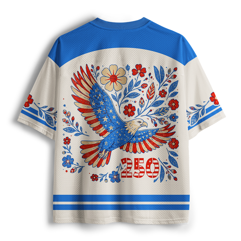 Pagewings Floral American 250 Unisex Mesh Jersey
