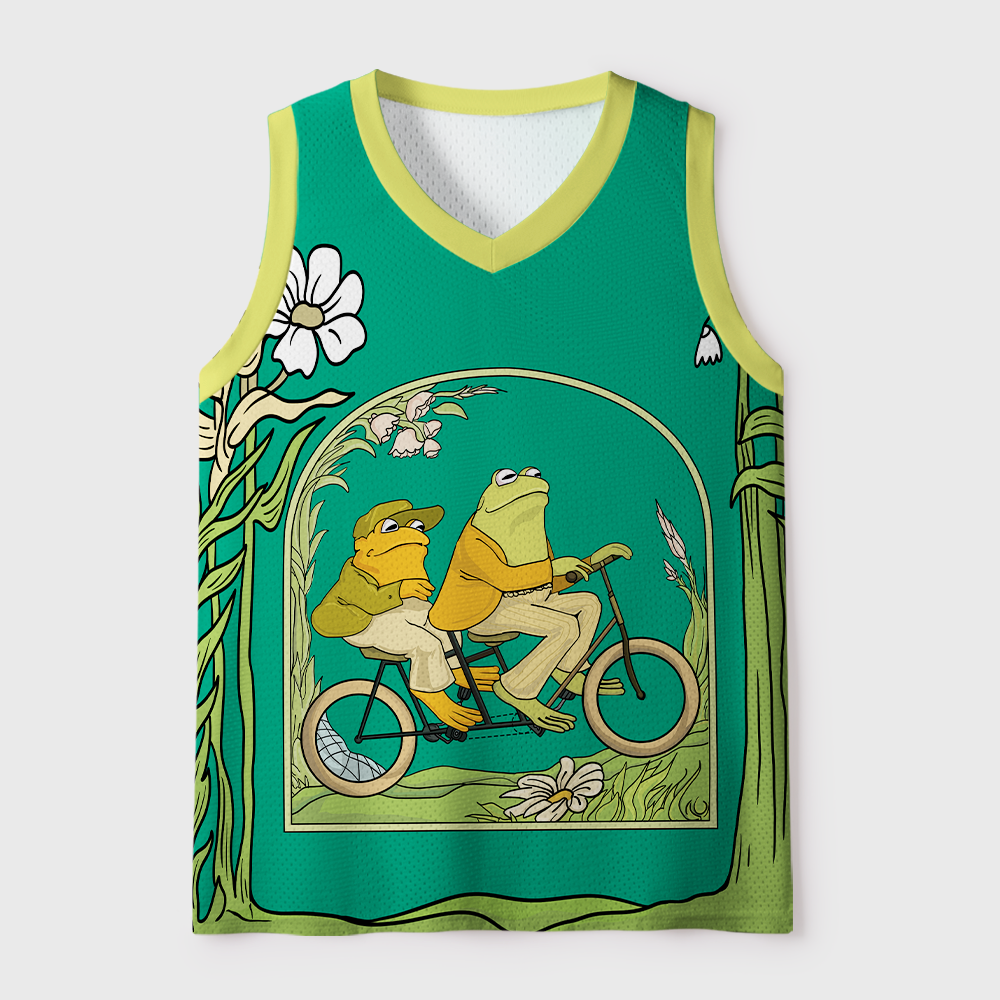 Pagewings Frog Books Lover Unisex Mesh Tank Top