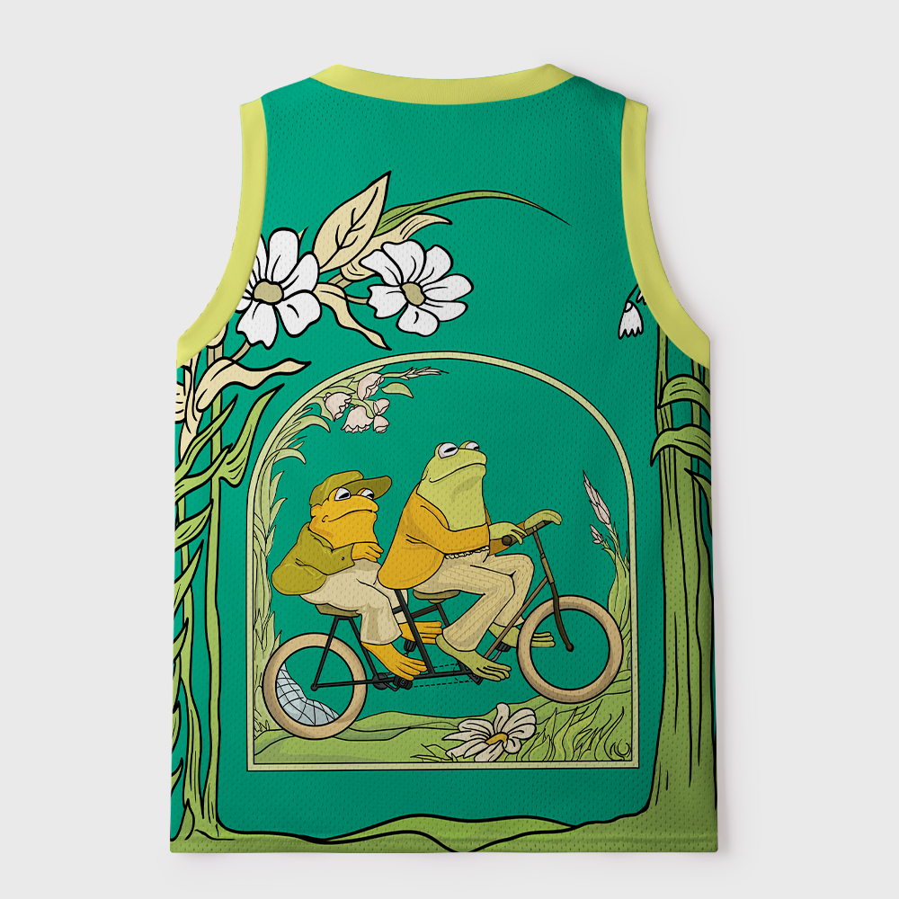Pagewings Frog Books Lover Unisex Mesh Tank Top