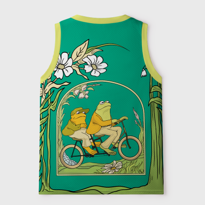 Pagewings Frog Books Lover Unisex Mesh Tank Top