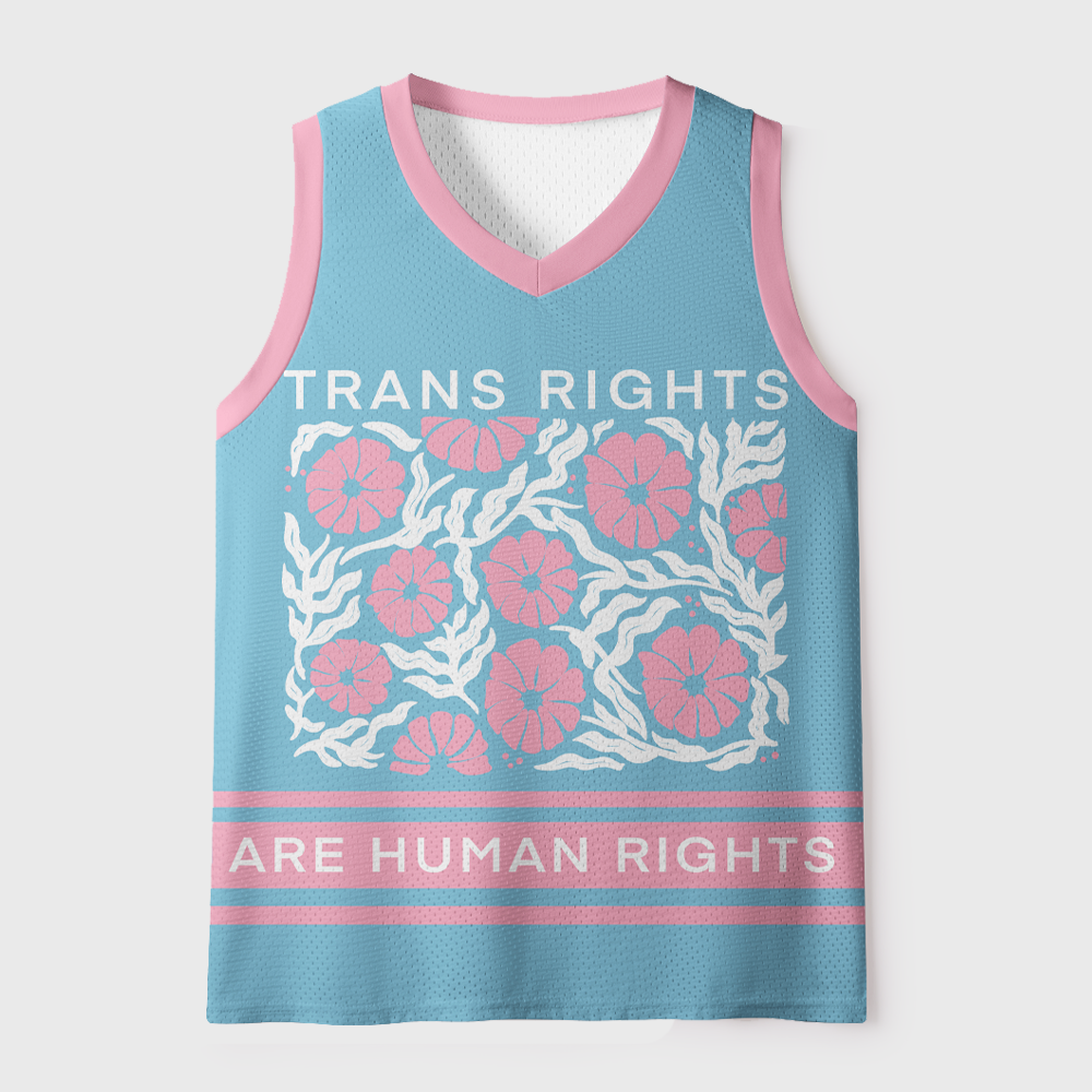 Pagewings Trans Rights Are Human Rights Unisex Mesh Tank Top