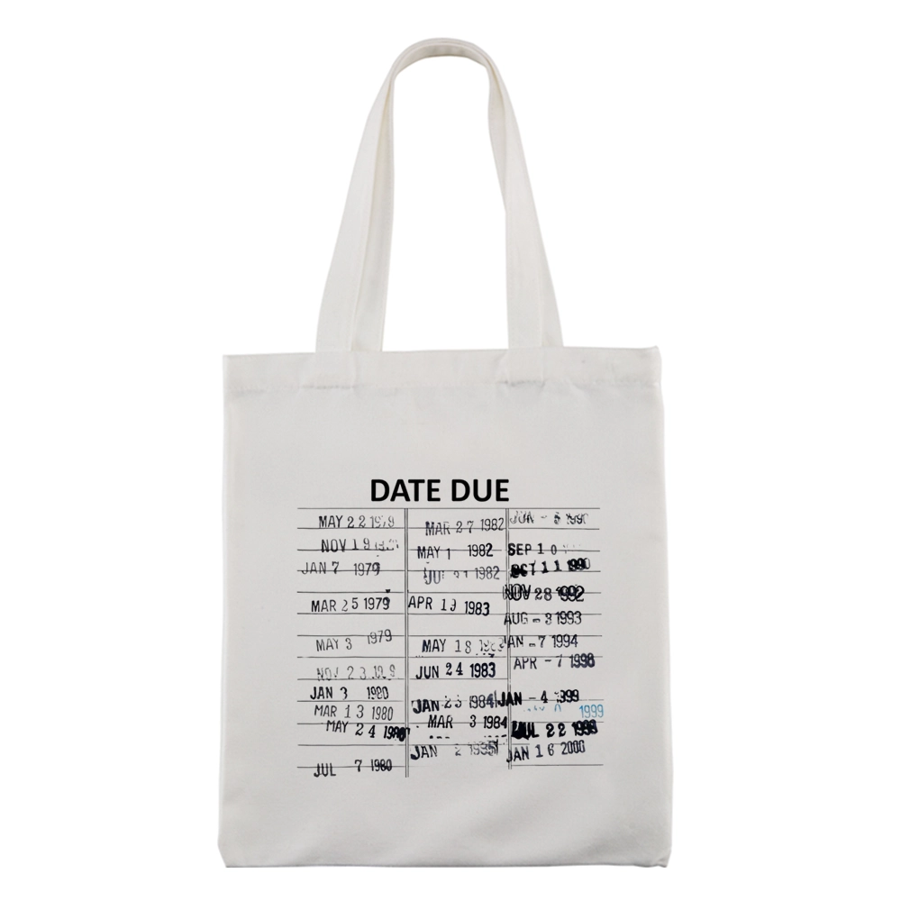 Pagewings Library Card Due Date Tote Bag