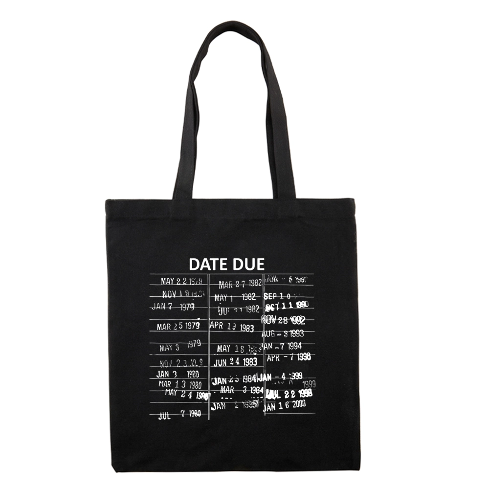 Pagewings Library Card Due Date Tote Bag
