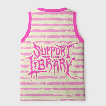Pagewings Support Your Local Library Unisex Mesh Tank Top