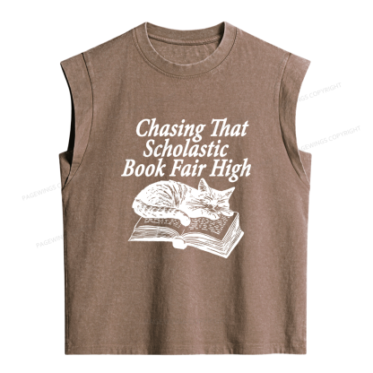 Pagewings Book Fair High Bookish Women's Washed Tank Top