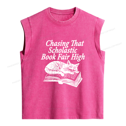Pagewings Book Fair High Bookish Women's Washed Tank Top