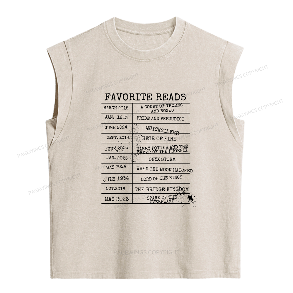 Pagewings Personalized Bookshelf Bookish Women's Washed Tank Top