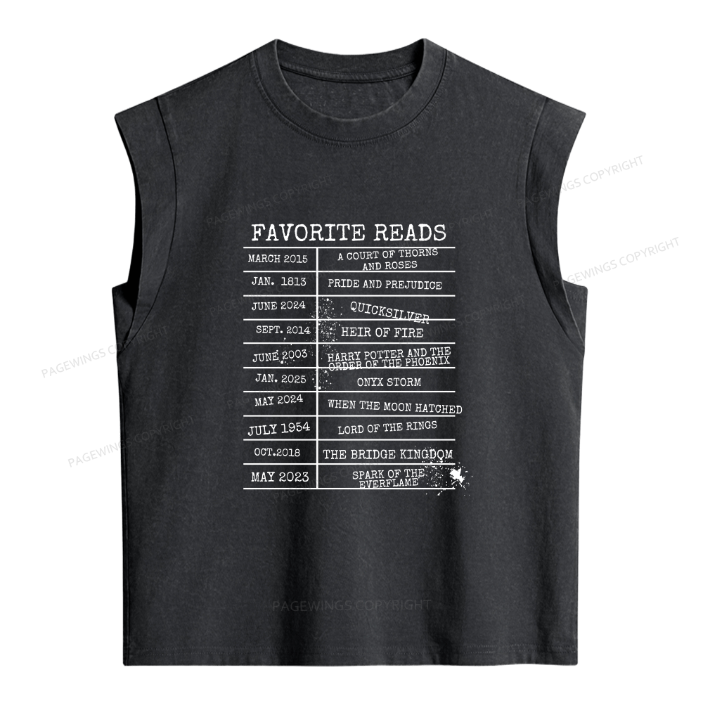 Pagewings Personalized Bookshelf Bookish Women's Washed Tank Top