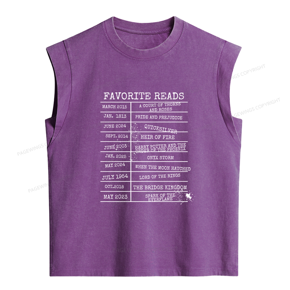 Pagewings Personalized Bookshelf Bookish Women's Washed Tank Top