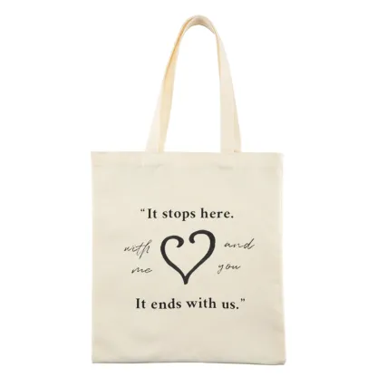 Pagewings It Ends With Us Colleen Hoover Lovers Gift Tote Bag