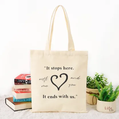 Pagewings It Ends With Us Colleen Hoover Lovers Gift Tote Bag