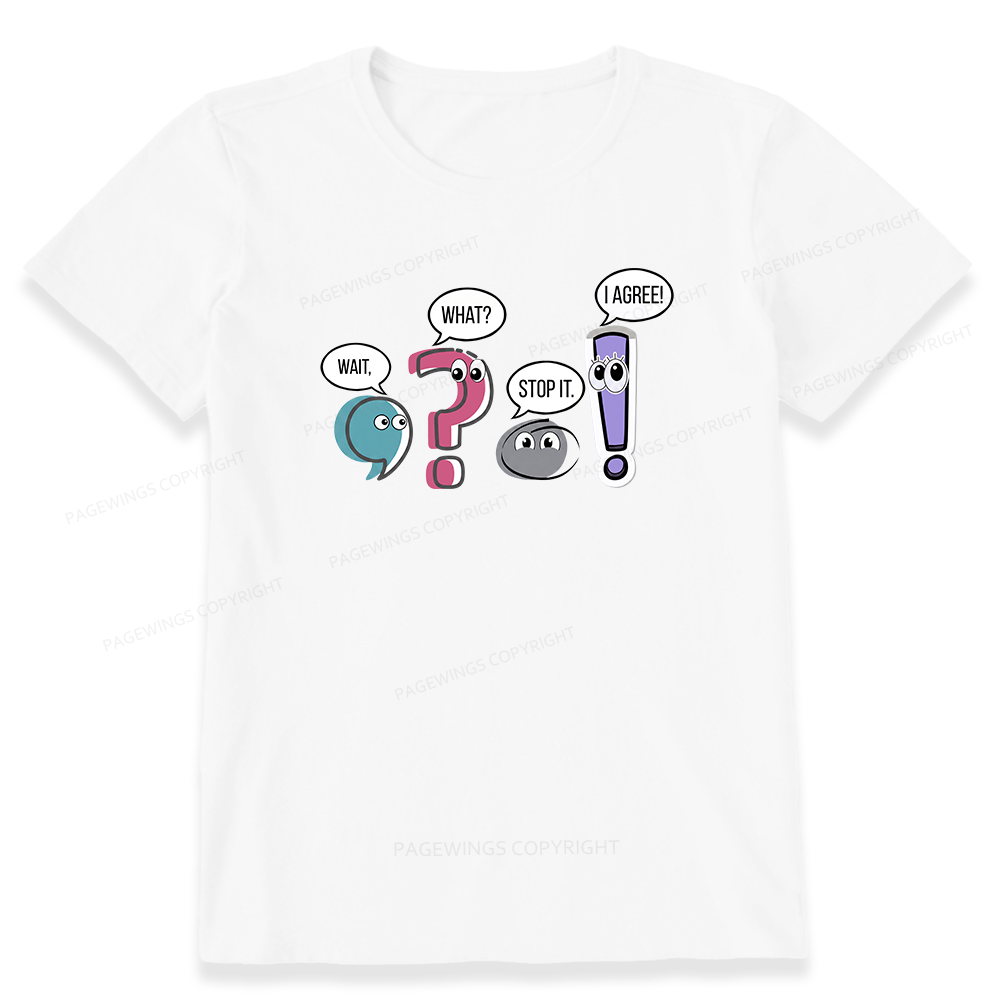 Pagewings Funny Grammar Bookish Unisex Classic T-shirt