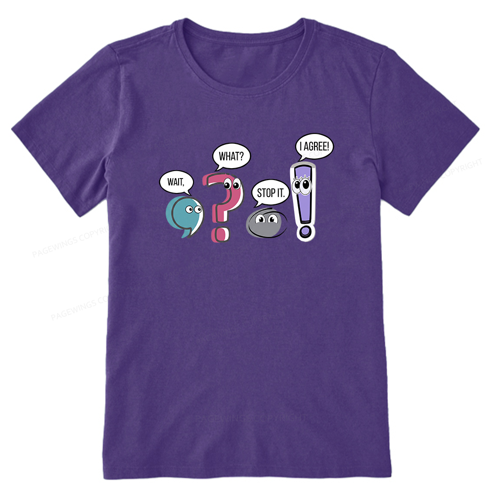 Pagewings Funny Grammar Bookish Unisex Classic T-shirt