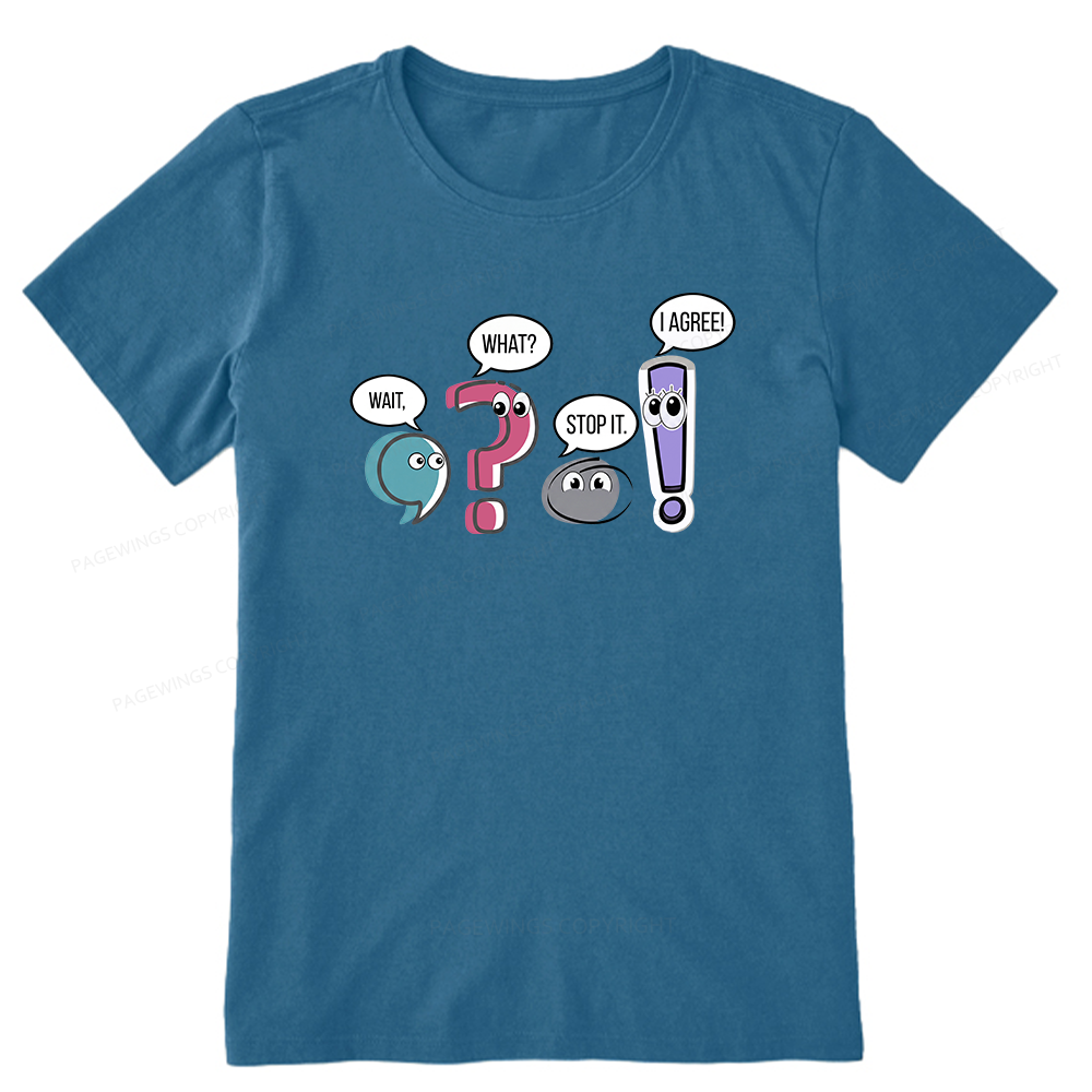 Pagewings Funny Grammar Bookish Unisex Classic T-shirt