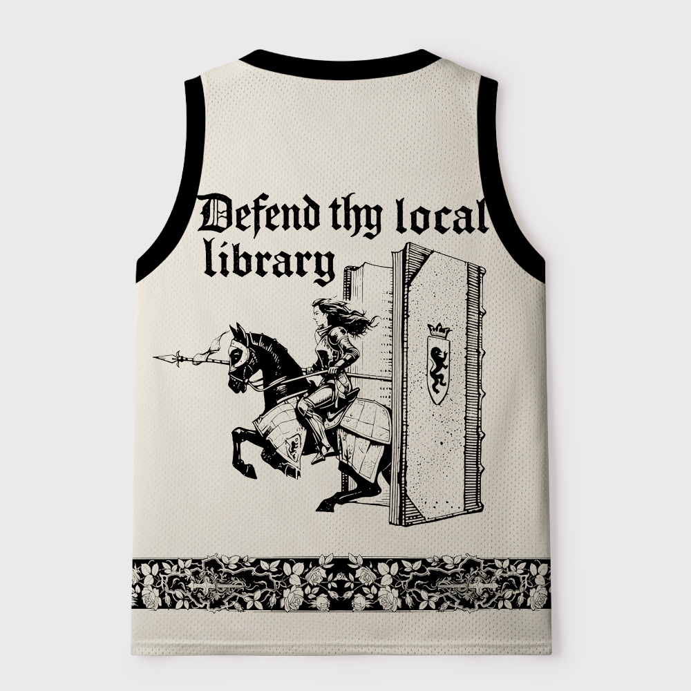 Pagewings Defend the Local Library Unisex Mesh Tank Top